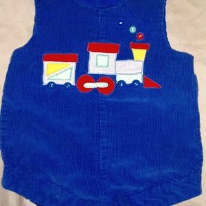 Vintage choo choo romper